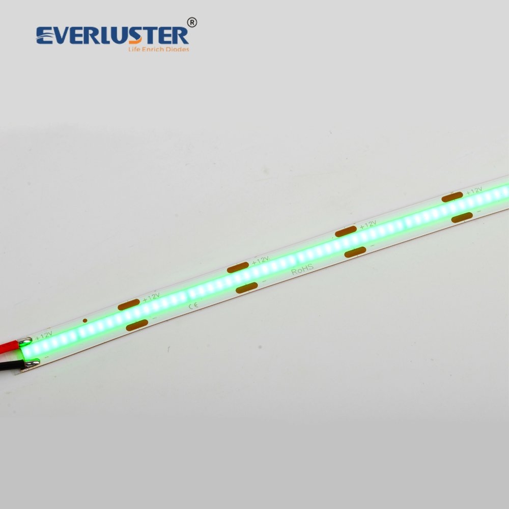 Einfarbige Serie – COB-LED-Streifen in grüner Farbe