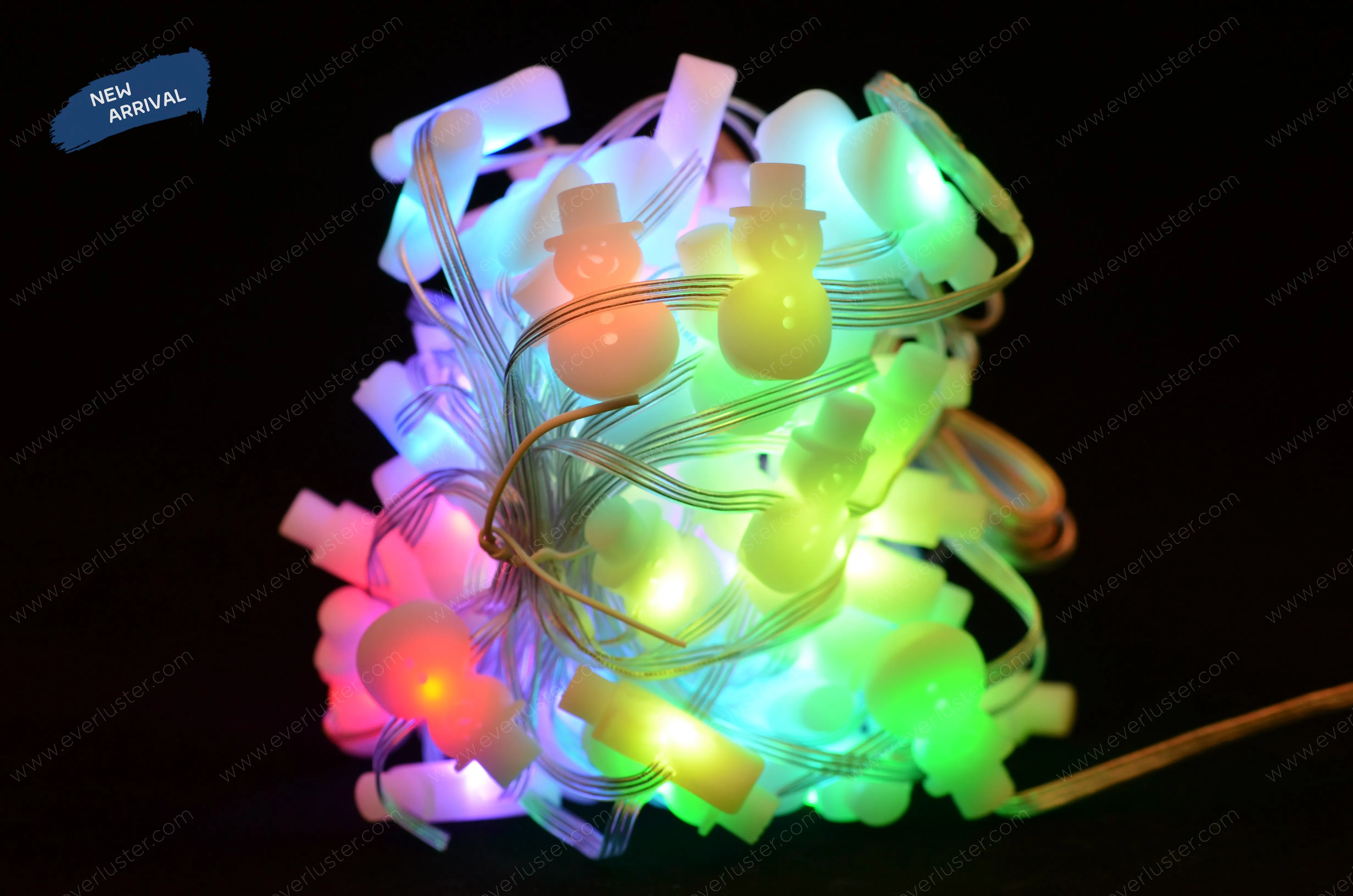 Cute snowman Christmas string lights