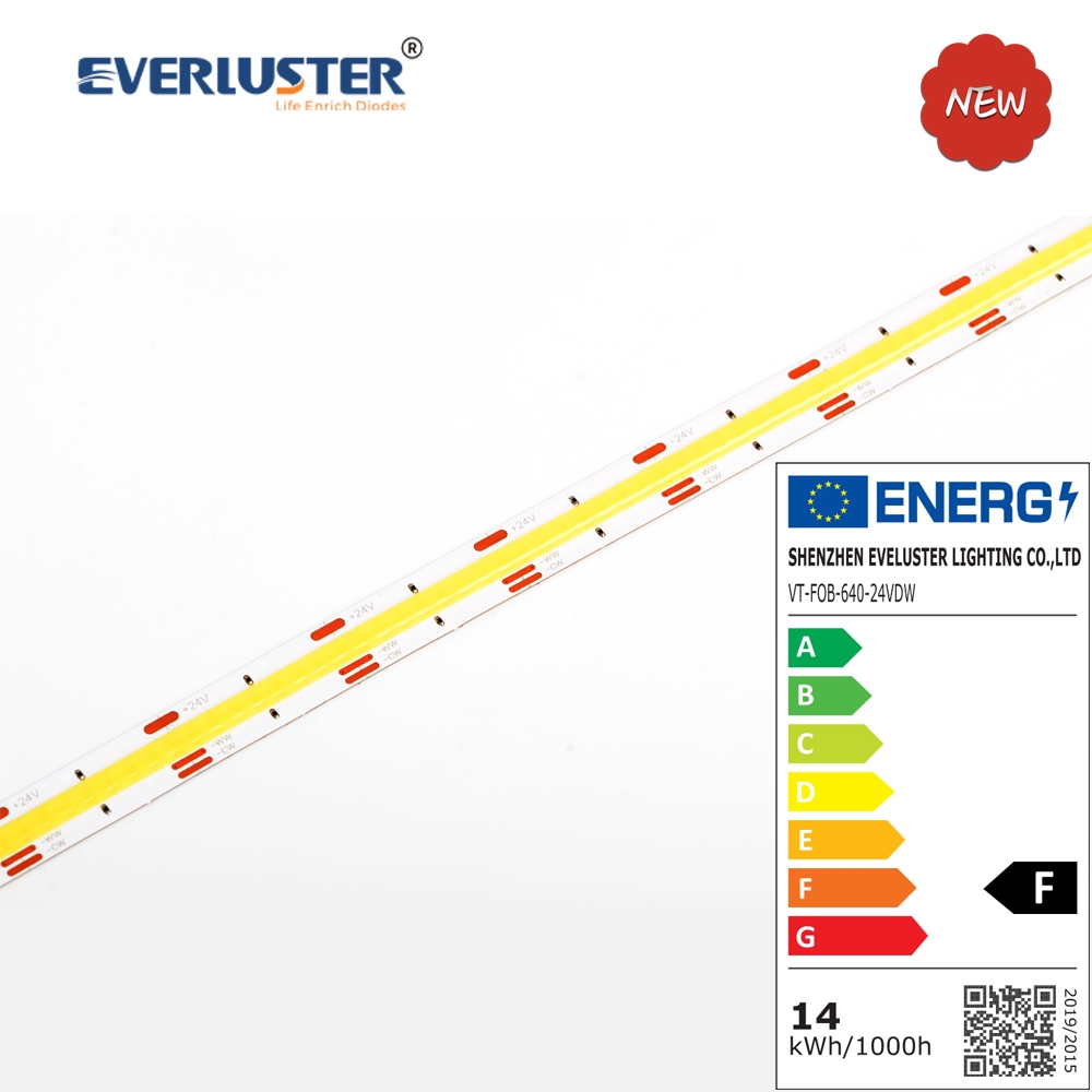 CCT-Serie – LED-COB-Streifenlicht 640 Chips/Meter