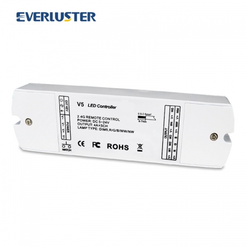 V5 5 Channel RF controller for RGBWW